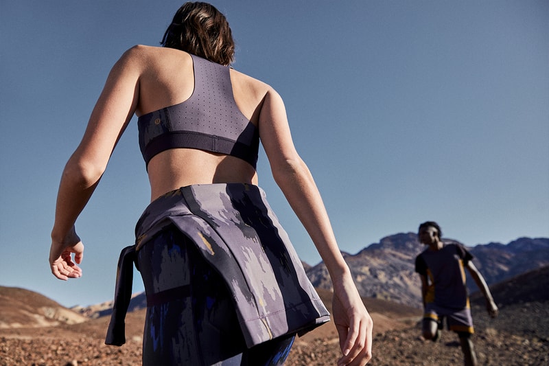 Robert Geller x lululemon "A Moment to Reflect" Collection lookbooks yoga camo outerwear jackets activewear 