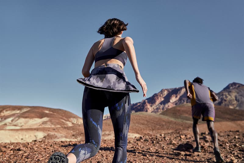 Robert Geller x lululemon "A Moment to Reflect" Collection lookbooks yoga camo outerwear jackets activewear