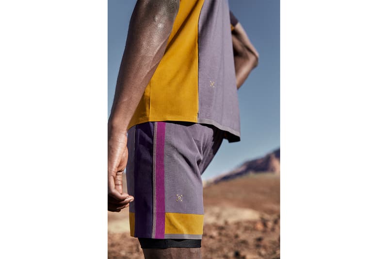 Robert Geller x lululemon "A Moment to Reflect" Collection lookbooks yoga camo outerwear jackets activewear
