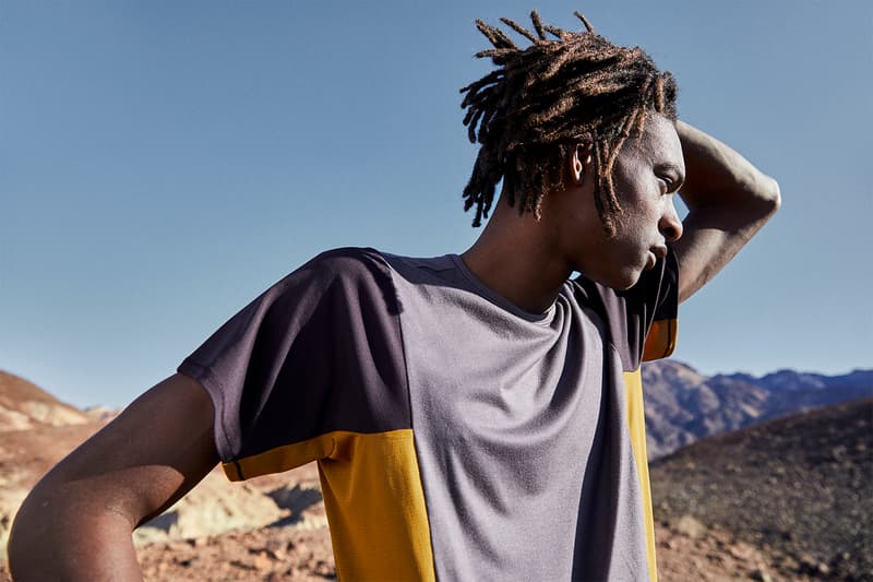 Robert Geller x lululemon "A Moment to Reflect" Collection lookbooks yoga camo outerwear jackets activewear