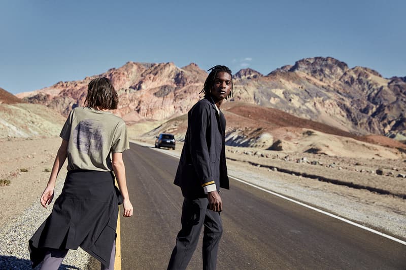 Robert Geller x lululemon "A Moment to Reflect" Collection lookbooks yoga camo outerwear jackets activewear