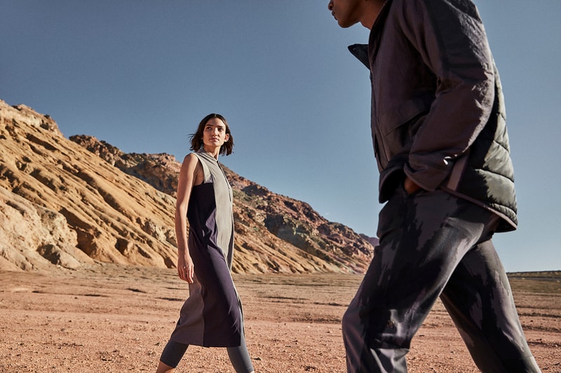Robert Geller x lululemon "A Moment to Reflect" Collection lookbooks yoga camo outerwear jackets activewear 