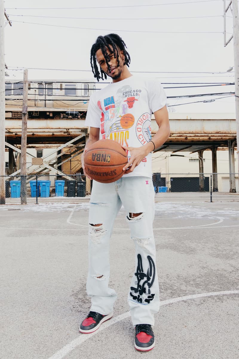 Ales Grey x RSVP Gallery Swarovski-Customized T-shirts tees vintage michael jordan chicago all star weekend bulls game 2020 february 14 valentines day