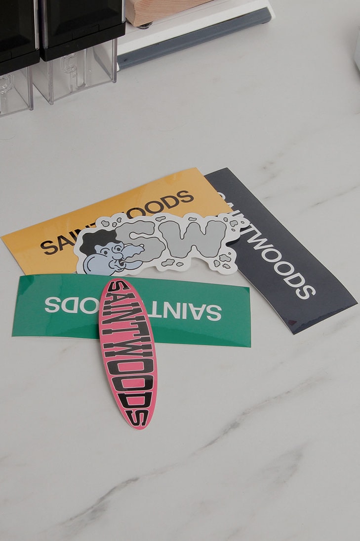 SAINTWOODS "SW Basics" Drop Essentials Core Collection Accessories Clothing Menswear Stationery Homeware Goods Items Hoodies T-Shirts Cups Mugs Keyrings Stickers Tote Bag Pen