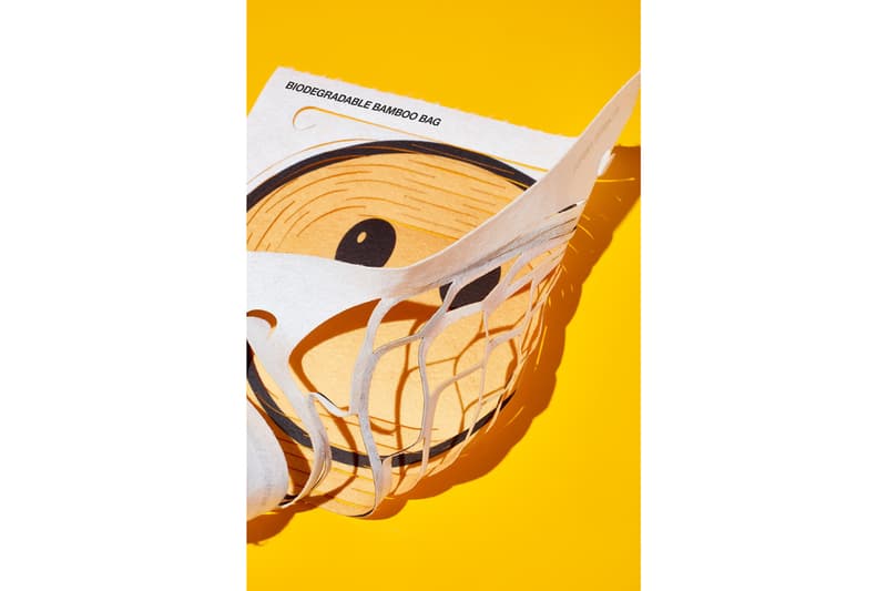 Sho Shibuya Placeholder Biodegradable Bamboo Bag Smiley Face Sustainable Renewable Bamboo Fiber