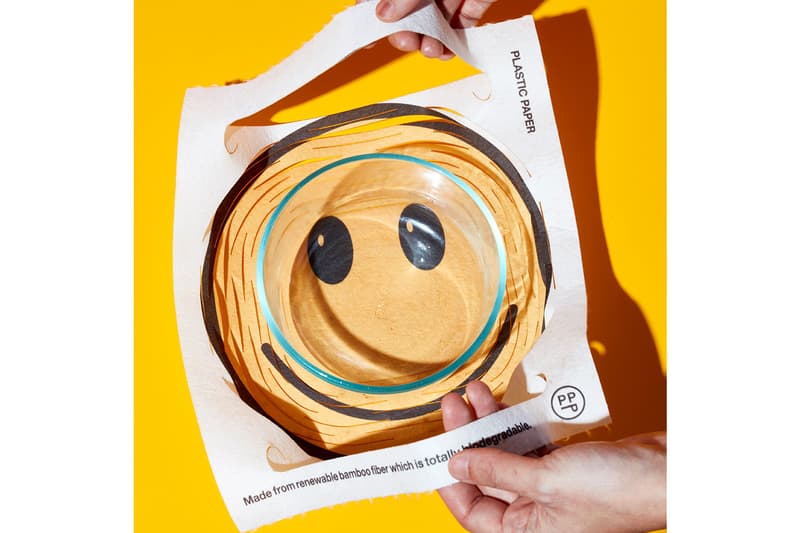 Sho Shibuya Placeholder Biodegradable Bamboo Bag Smiley Face Sustainable Renewable Bamboo Fiber