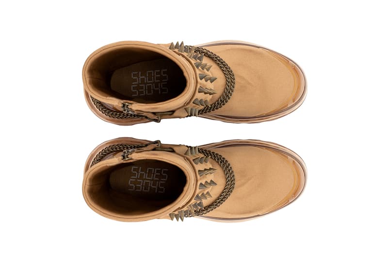 SHOES 53045 EASY RID'AIR Boot Release Information First Look Footwear Chunky Sole Air Bubble Unit David Tourniaire-Beauciel Western Themes Americana Chains Buckles Brown Suede Eco Friendly Conscious Faux Spikes Studs