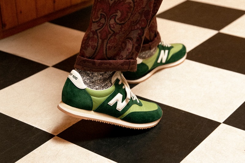 size 20th anniversary new balance comp 100 apparel T-shirt hoodie green brown buy cop purchase release information