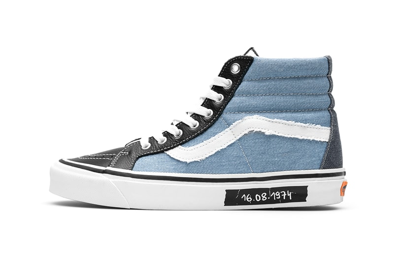 vans size history of punk release information buy cop purchase leather denim stripe distressing 20th anniversary