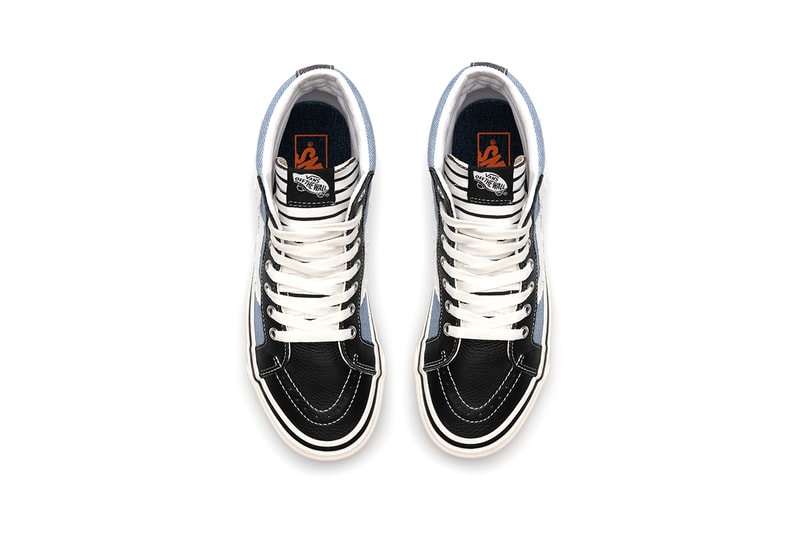 vans size history of punk release information buy cop purchase leather denim stripe distressing 20th anniversary