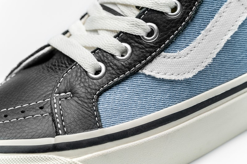 vans size history of punk release information buy cop purchase leather denim stripe distressing 20th anniversary