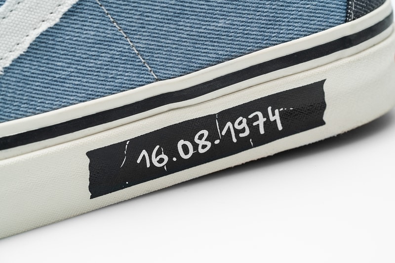 vans size history of punk release information buy cop purchase leather denim stripe distressing 20th anniversary