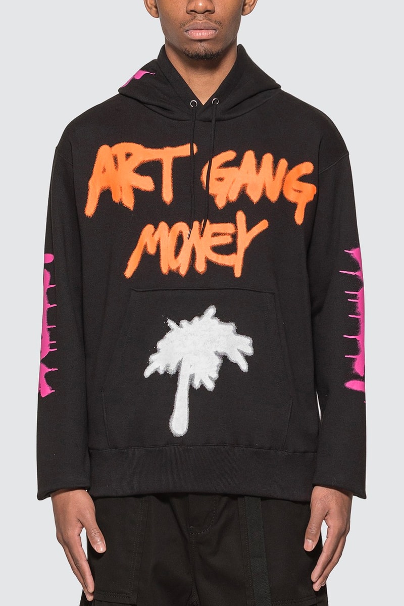 SKOLOCT Art Gang Money Spray Hoodie fall winter 2020 collection hbx japanese artist apparel silver necklace playboy banksy banksoo graphics exclusives streetwear menswear