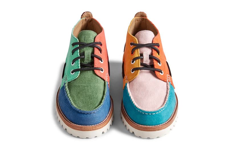 sperry cloud corduroy chukka vibram blue green orange red release date info photos price brendon babenzien 