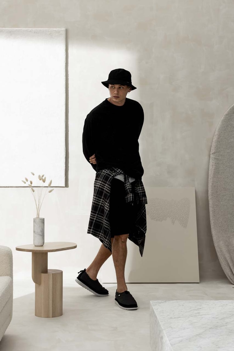 stampd ugg chris stamp tasman slipper slippers shoe collaboration release date ss20 spring summer 2020 black bandana vaporous gray grey