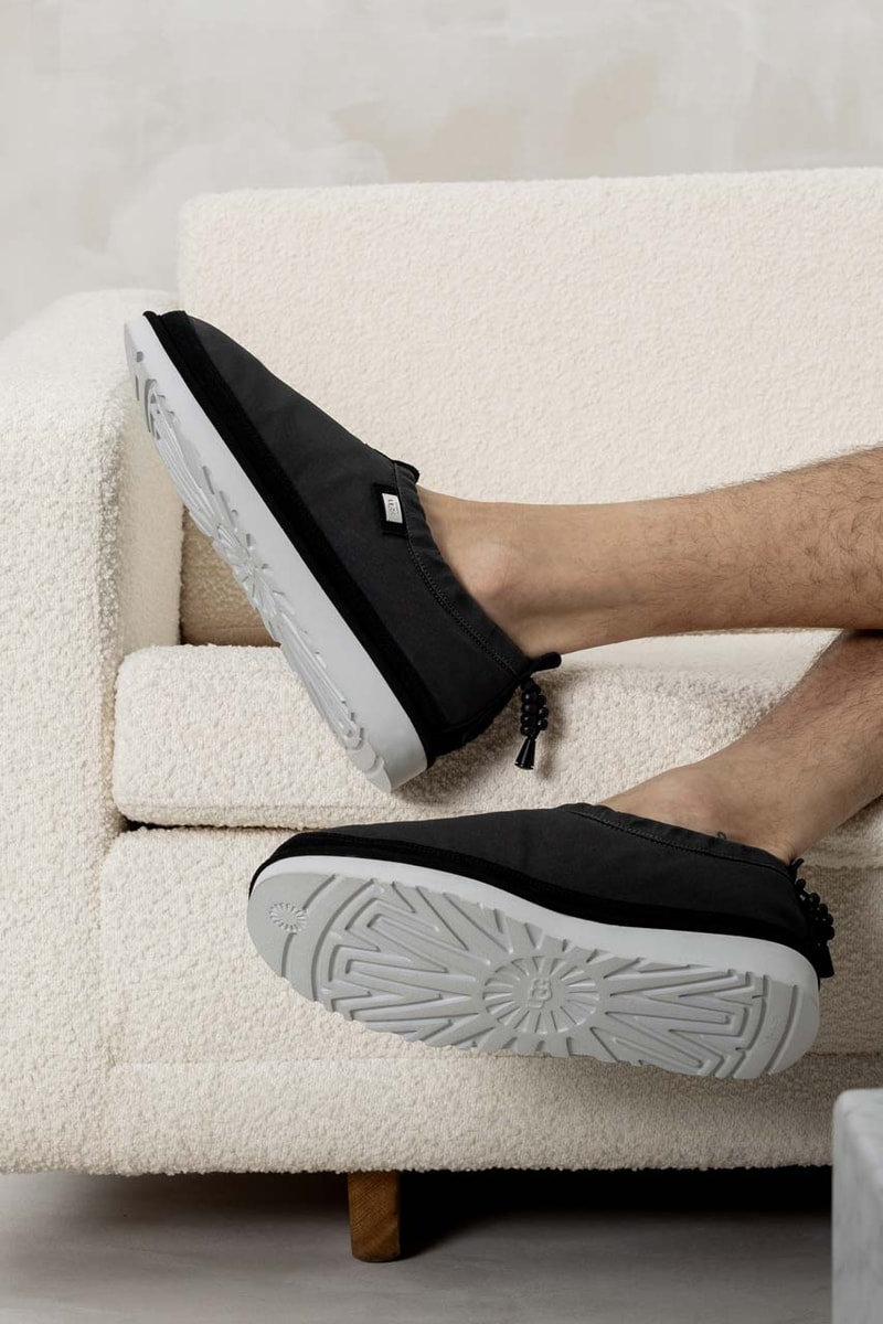 stampd ugg chris stamp tasman slipper slippers shoe collaboration release date ss20 spring summer 2020 black bandana vaporous gray grey