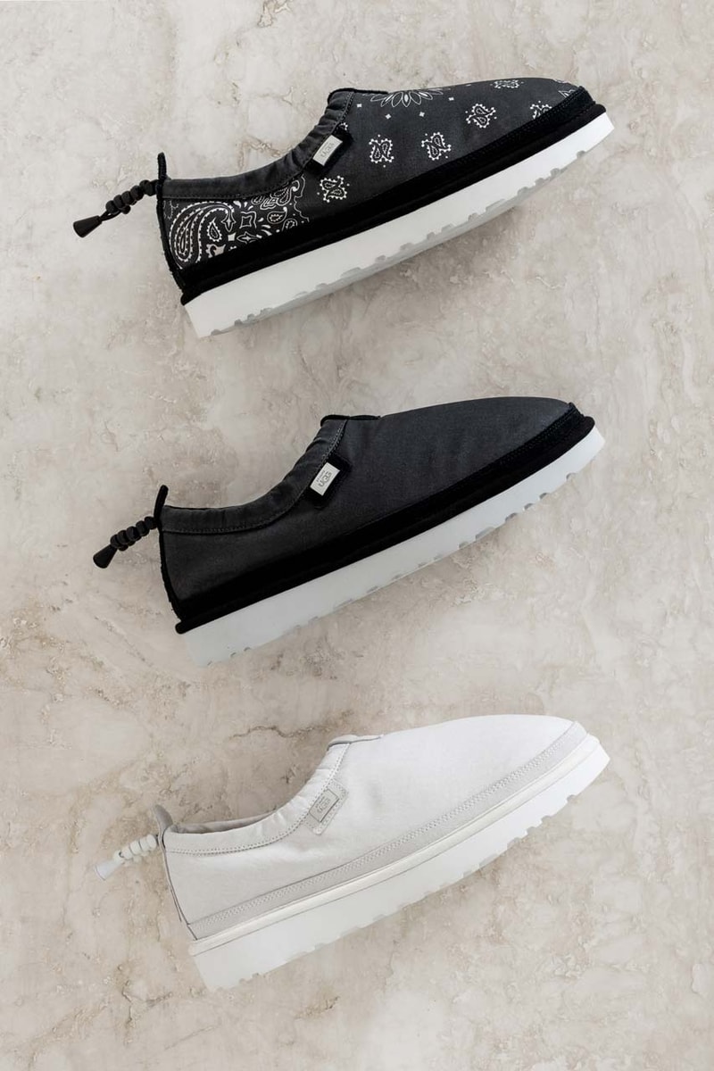 stampd ugg chris stamp tasman slipper slippers shoe collaboration release date ss20 spring summer 2020 black bandana vaporous gray grey