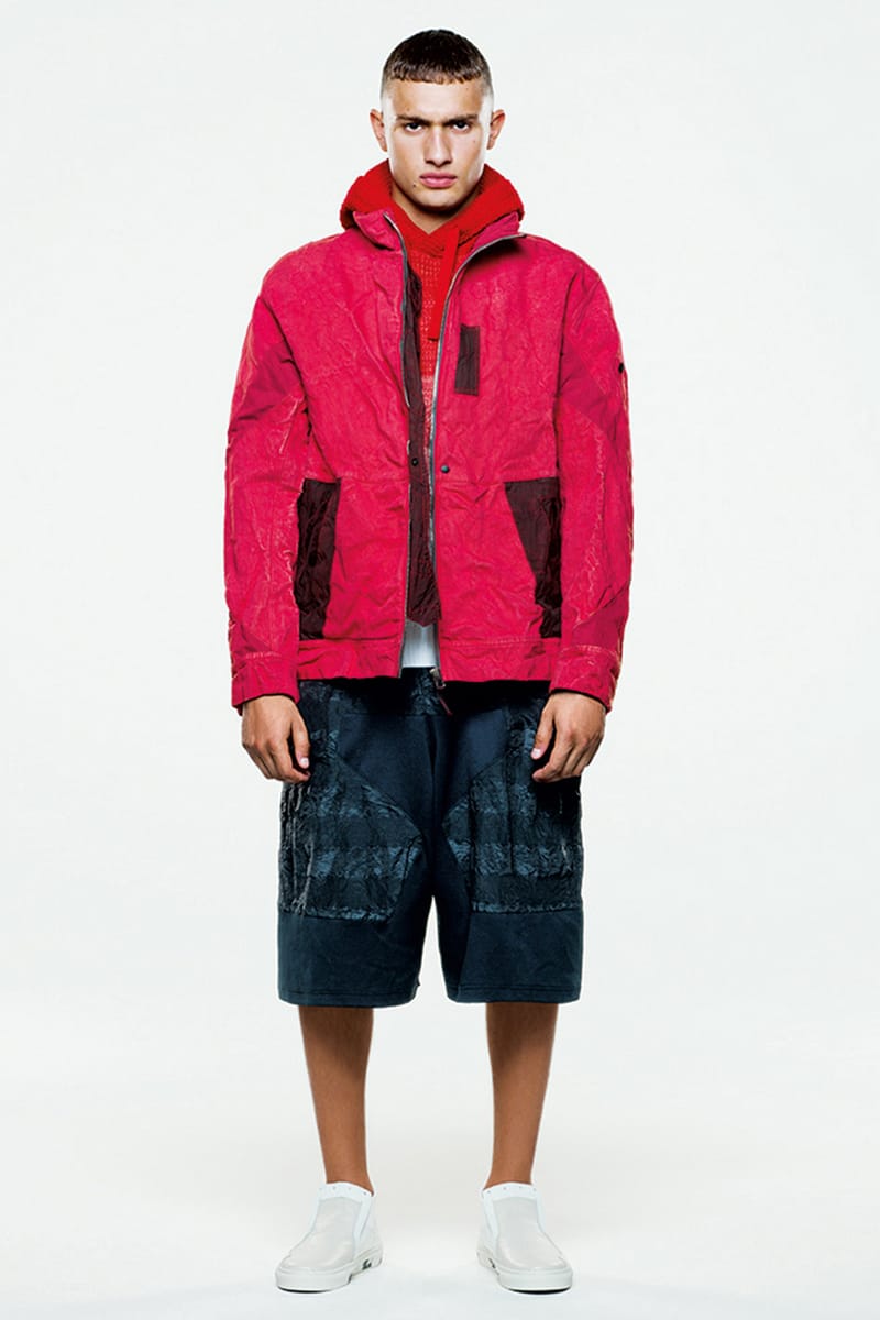 stone island red reflective jacket