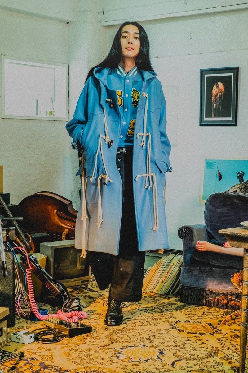 Sugarhill Fall Winter 2020 collection lookbook japanese designer coats jackets motorcycle biker plaid streetwear Rikuya Hayashi menswear duffle trench mohair knitwear sweater