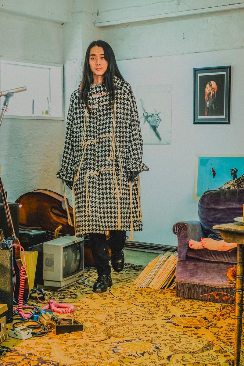 Sugarhill Fall Winter 2020 collection lookbook japanese designer coats jackets motorcycle biker plaid streetwear Rikuya Hayashi menswear duffle trench mohair knitwear sweater