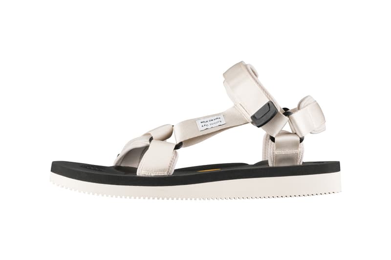 A.P.C. x Suicoke Spring/Summer 2020 Footwear Collection Depa-V2 Sandals White Beige Olive "Walk On Free" Tag Jean Touitou