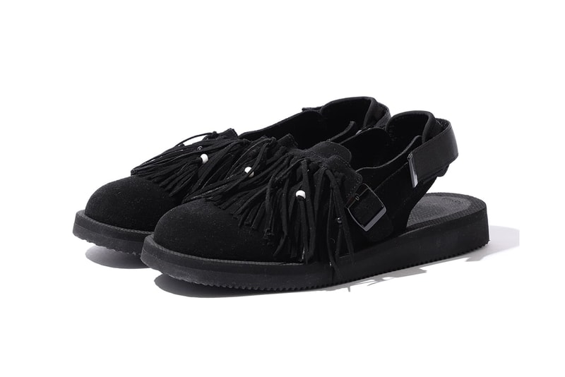 SUICOKE BEAMS bespoke fringe sandal black tan sand release date info photos price