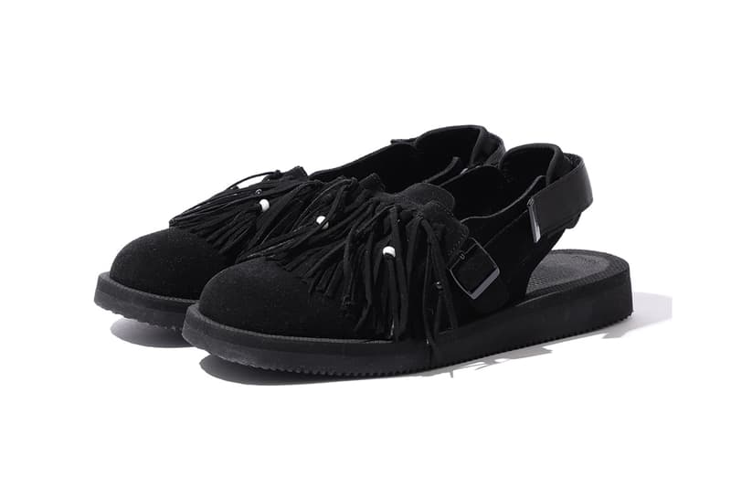 SUICOKE BEAMS bespoke fringe sandal black tan sand release date info photos price