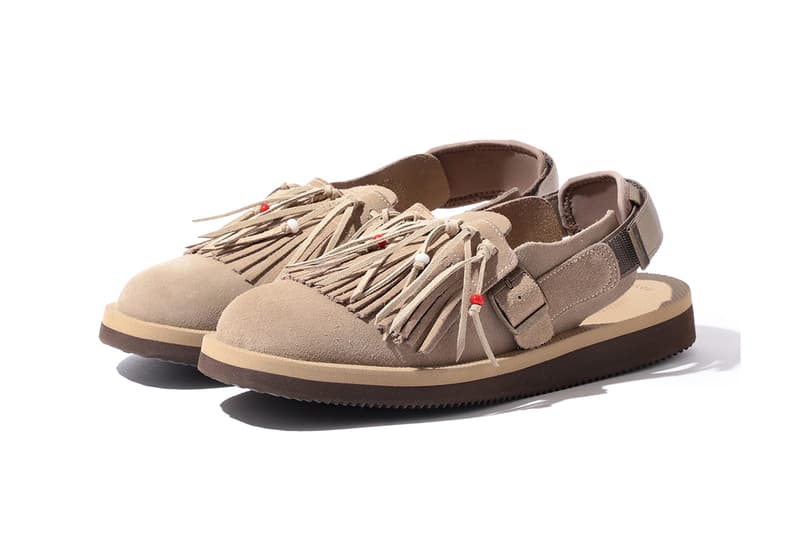 SUICOKE BEAMS bespoke fringe sandal black tan sand release date info photos price