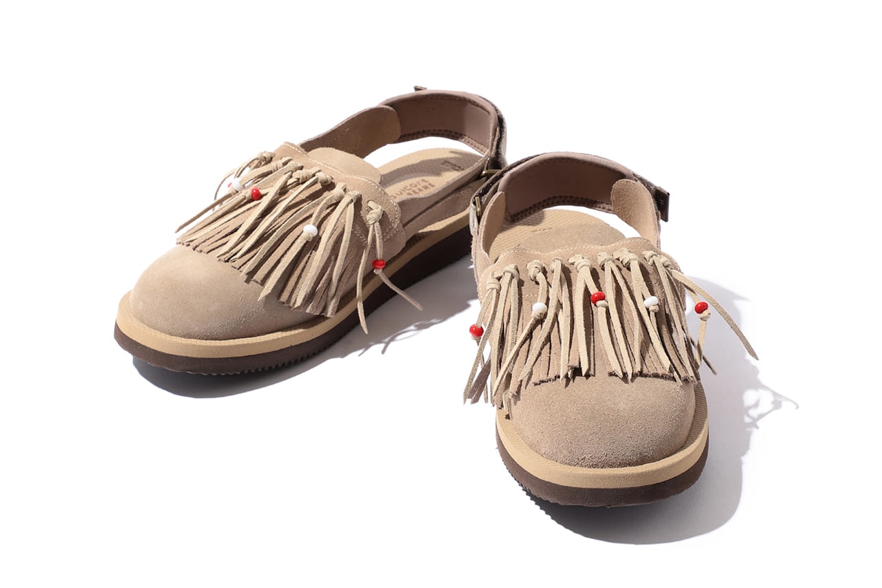 SUICOKE BEAMS bespoke fringe sandal black tan sand release date info photos price