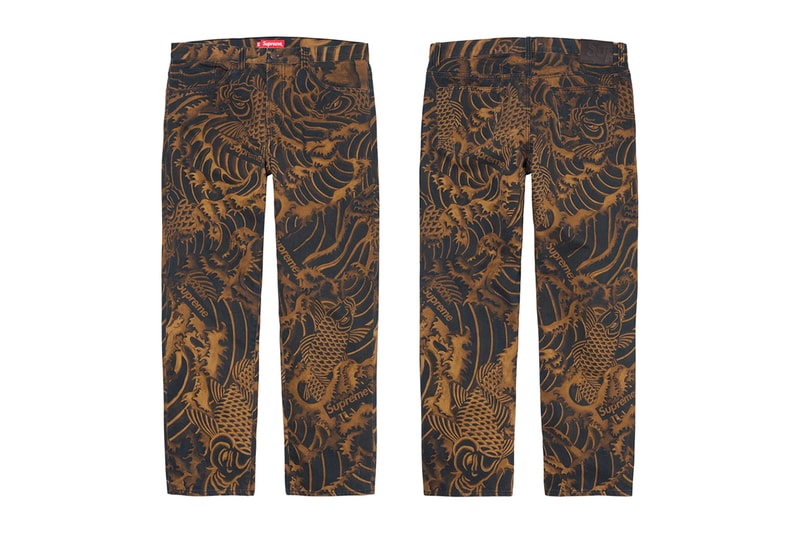 Supreme Spring Summer 2020 Bottoms pants shorts collection streetwear skatewear new york city menswear gore tec Keegan Dakkar L japanese koi fish tattoo sweatpants trousers chinos slacks shorts
