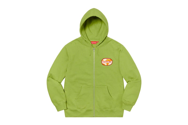 supreme green orange hoodie