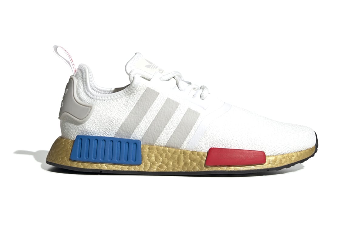 white and red nmd