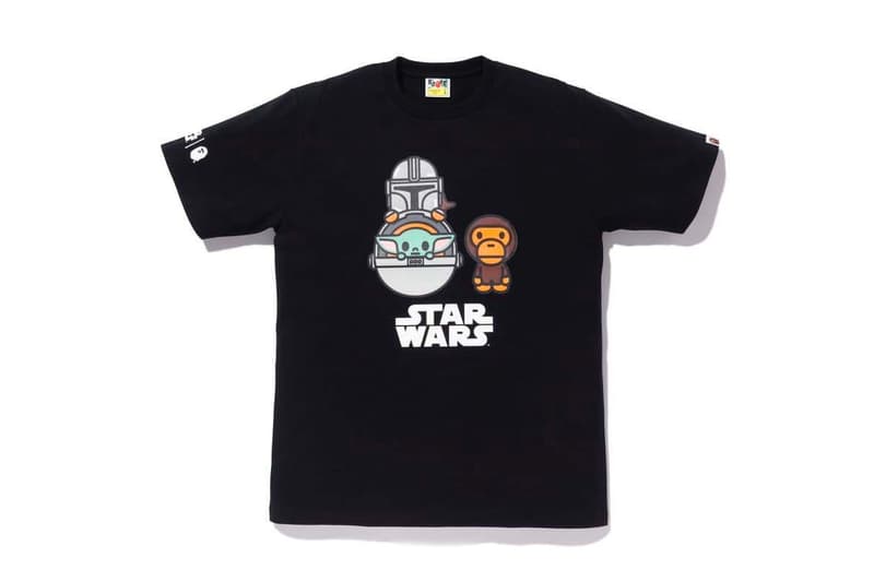 The Mandalorian BAPE Capsule Collection Release Info Buy T shirt Black White Baby Yoda Milo Lucasfilm