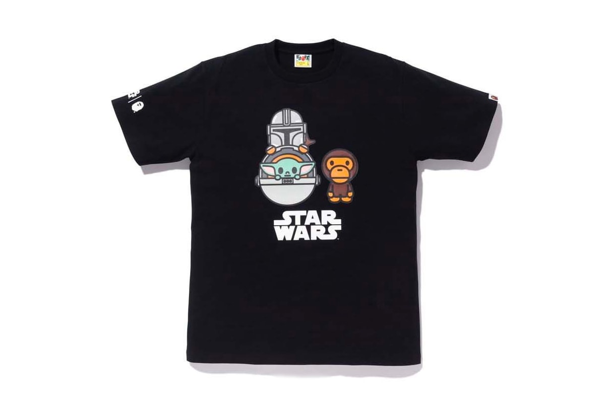 The Mandalorian BAPE Capsule Collection Release Info Buy T shirt Black White Baby Yoda Milo Lucasfilm