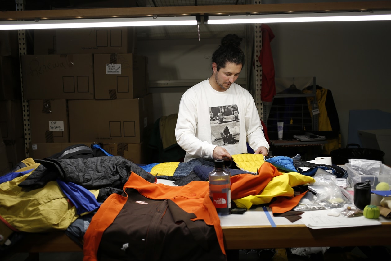 The North Face から世界に1つだけのアップサイクルガーメントが登場 The North Face Renewed Design Residency Auction explore fund charity sale custom upcycle old vintage jackets fleece item clothing