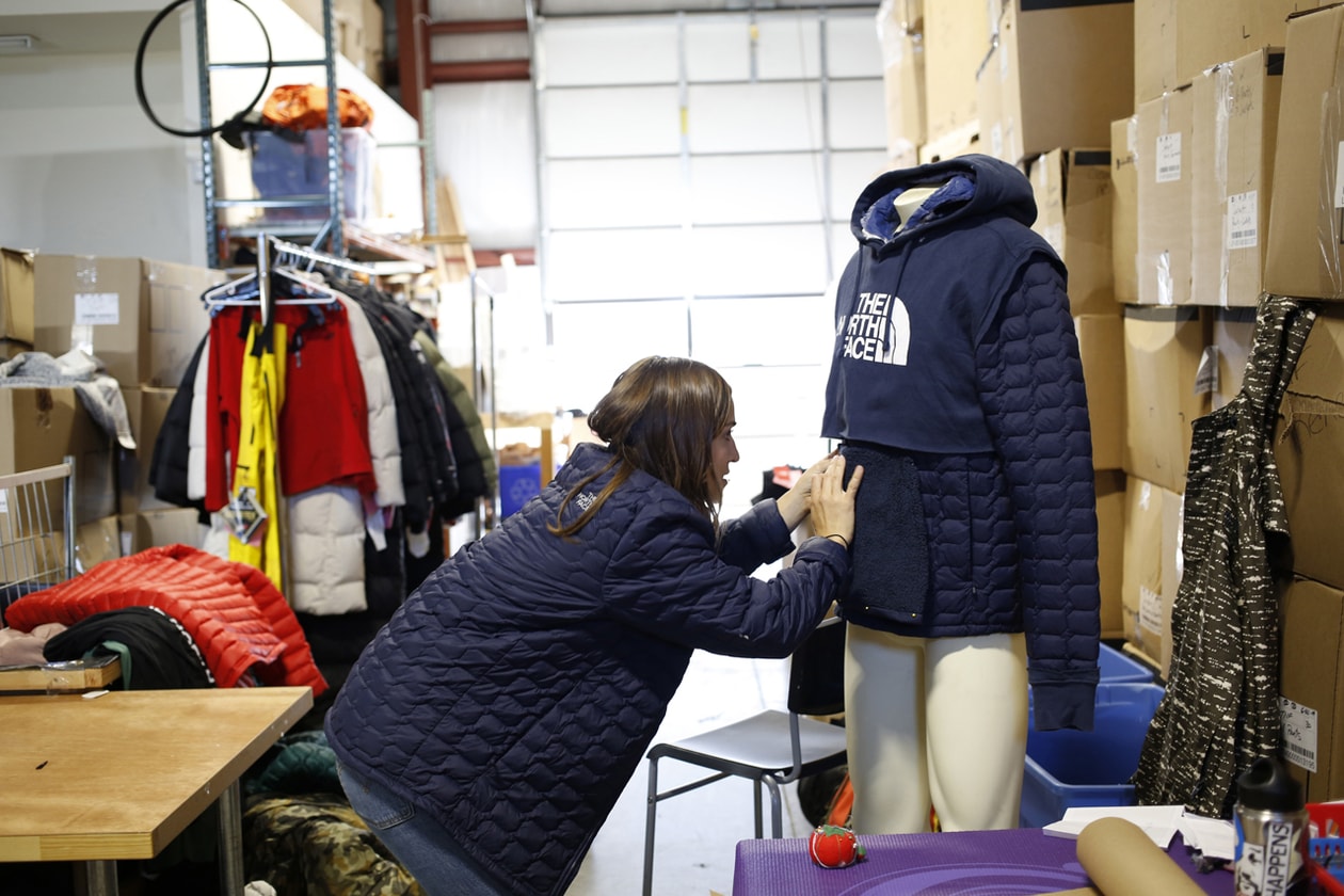 The North Face から世界に1つだけのアップサイクルガーメントが登場 The North Face Renewed Design Residency Auction explore fund charity sale custom upcycle old vintage jackets fleece item clothing
