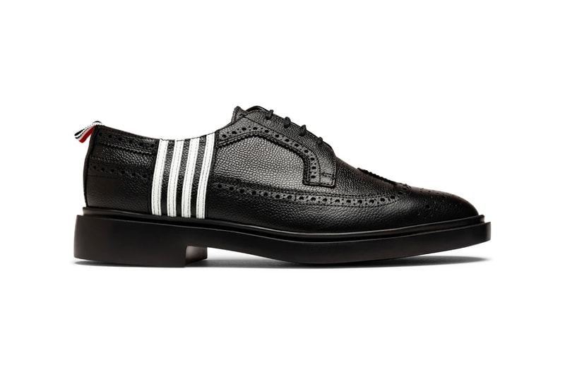 Thom Browne Four-Bar Applique Longwing Brogue Info New York Dress shoes leather leather pebbled 