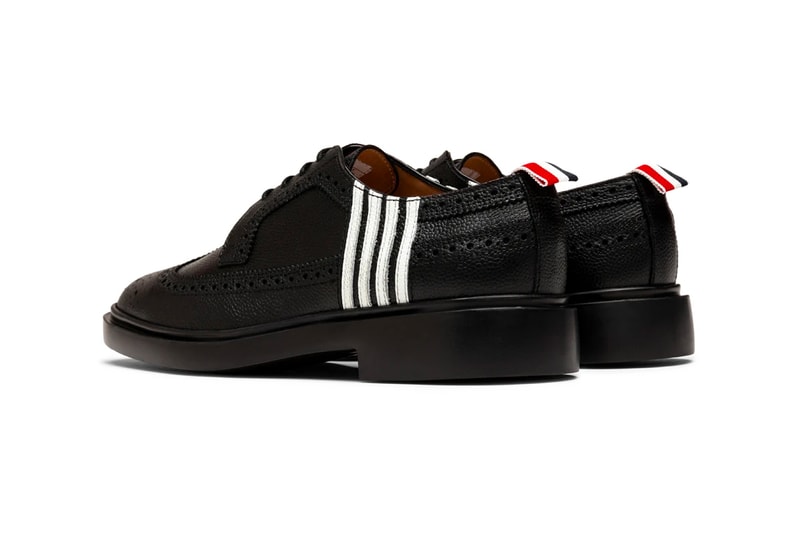 Thom Browne Four-Bar Applique Longwing Brogue Info New York Dress shoes leather leather pebbled 