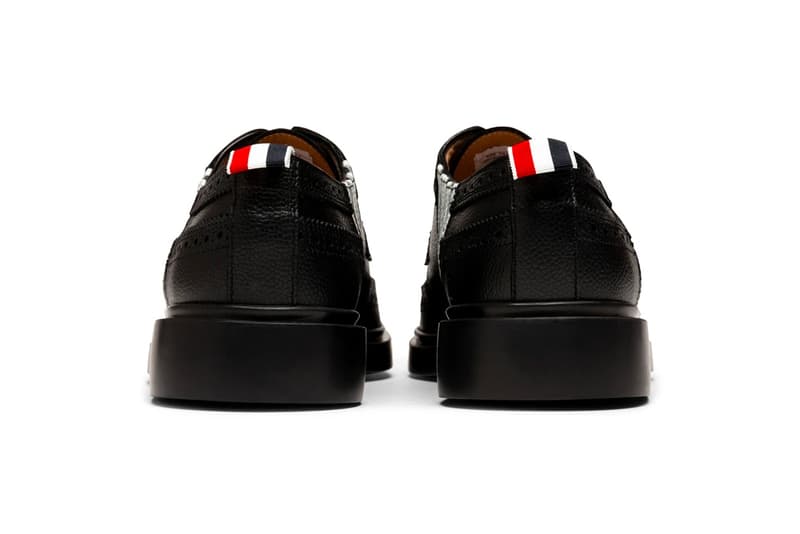 Thom Browne Four-Bar Applique Longwing Brogue Info New York Dress shoes leather leather pebbled 