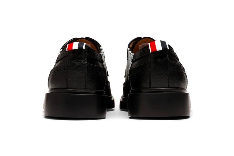 Thom Browne Four-Bar Applique Longwing Brogue Info New York Dress shoes leather leather pebbled