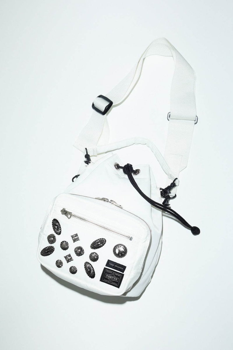 TOGA x PORTER Spring/Summer 2020 Bag Collaboration virilis pulla ss20 mens womens nylon helmet belt pouch strap string shoulder wallet silver march 20