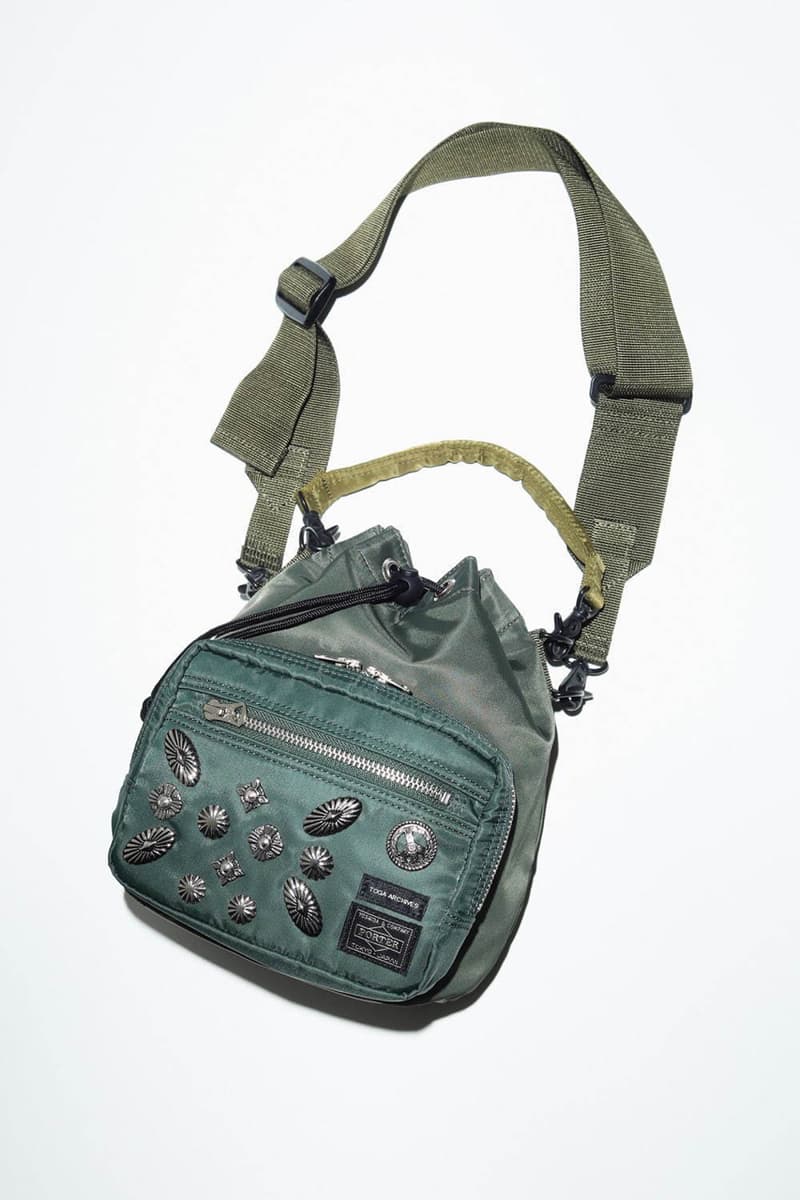 TOGA x PORTER Spring/Summer 2020 Bag Collaboration virilis pulla ss20 mens womens nylon helmet belt pouch strap string shoulder wallet silver march 20