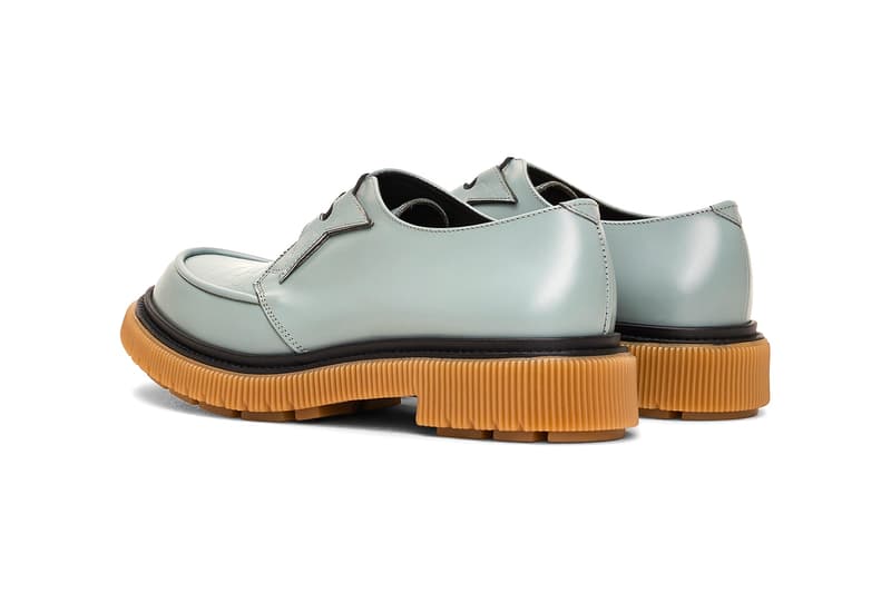Tres Bien Adieu Type 141 Leather Derby Bottle Green blue gray black gum sole treaded creeper croc polished sneakers shoes footwear classic sartorial bespoke dress trainers loafers