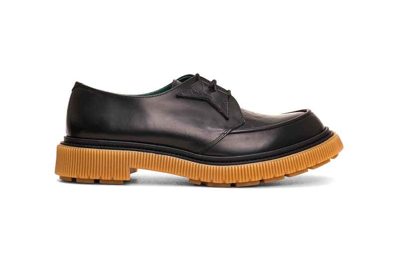 Tres Bien Adieu Type 141 Leather Derby Bottle Green blue gray black gum sole treaded creeper croc polished sneakers shoes footwear classic sartorial bespoke dress trainers loafers