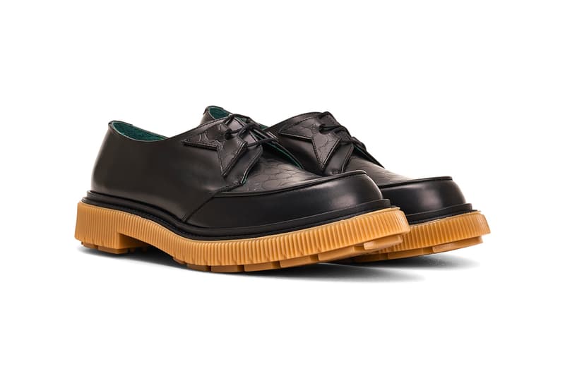 Tres Bien Adieu Type 141 Leather Derby Bottle Green blue gray black gum sole treaded creeper croc polished sneakers shoes footwear classic sartorial bespoke dress trainers loafers