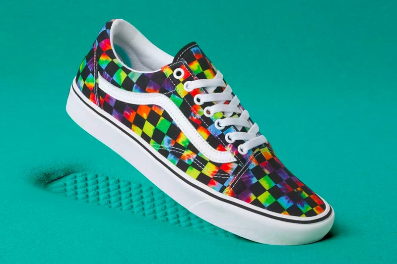 Vans ComfyCush Era Old Skool Tie Dye Checker Release Info black white