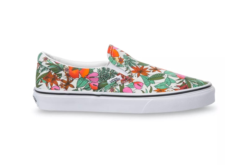 vans floral multi tropic slip on sk8 hi authentic old skool sneakers summer spring graphic print