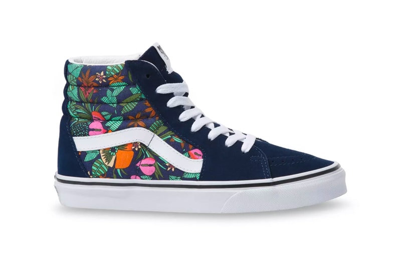 vans floral multi tropic slip on sk8 hi authentic old skool sneakers summer spring graphic print