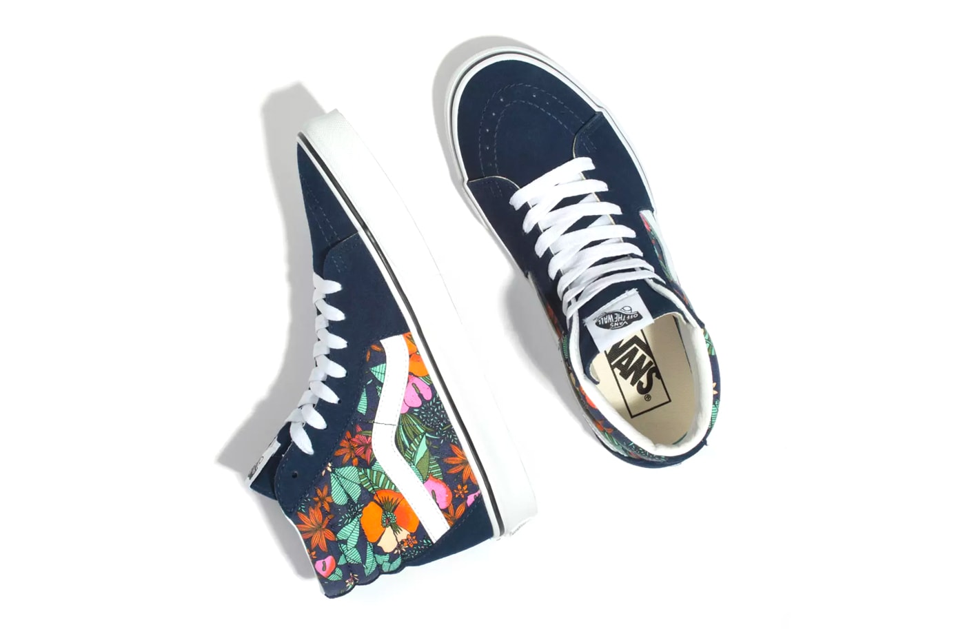 vans floral multi tropic slip on sk8 hi authentic old skool sneakers summer spring graphic print