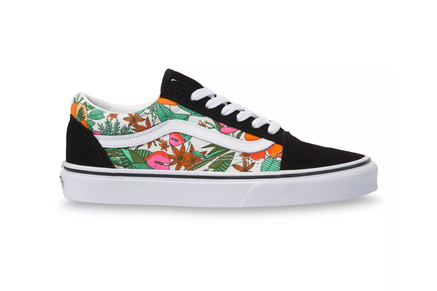 vans floral multi tropic slip on sk8 hi authentic old skool sneakers summer spring graphic print